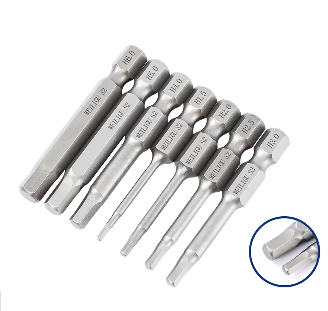 1Pcs Length 65mm Solid Screwdriver Drill Bits 1/4 inch Hex Shank Hexagon Head Bits H1.5-H14 Magnetic Wrench Tool images - 6
