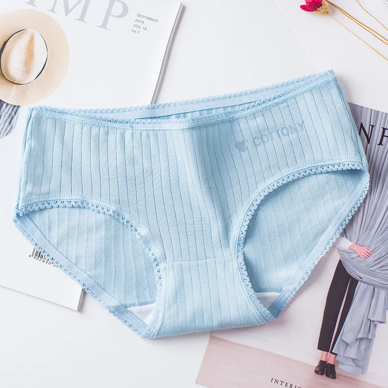 Женские трусы из чистого хлопка с антибиотиками студенческие кружевные милые