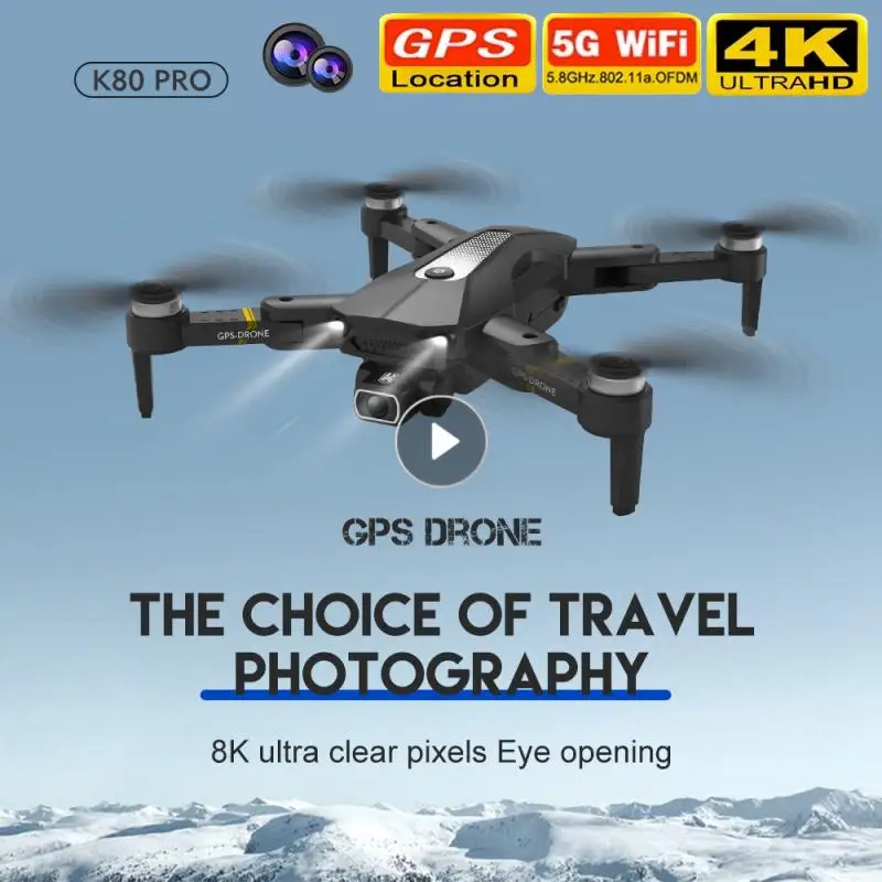 

K80 Pro GPS Drone 4K Professional HD Dual Camera Anti Shake Aerial Photography Brushless Foldable Quadcopter RC Distance 1200M