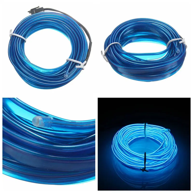 2 м гибкий авто интерьер светодиодный EL трос Трубка линия неоновый светильник