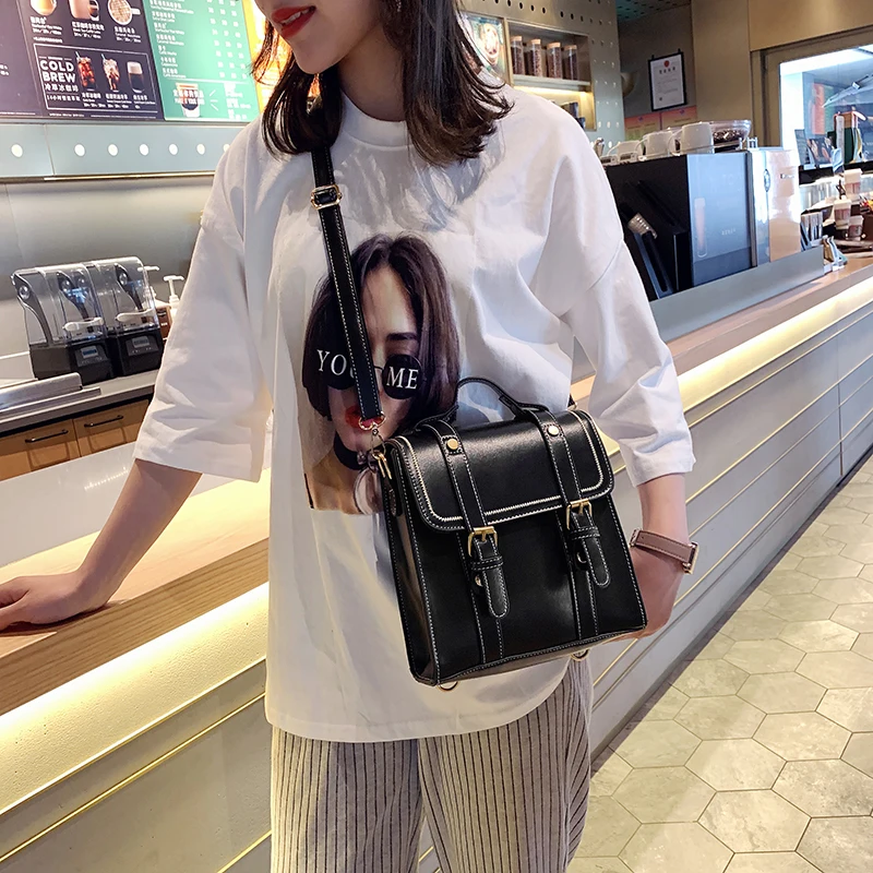 DORANMI школьный рюкзак в английском стиле с пряжкой женские рюкзаки 2019 маленький