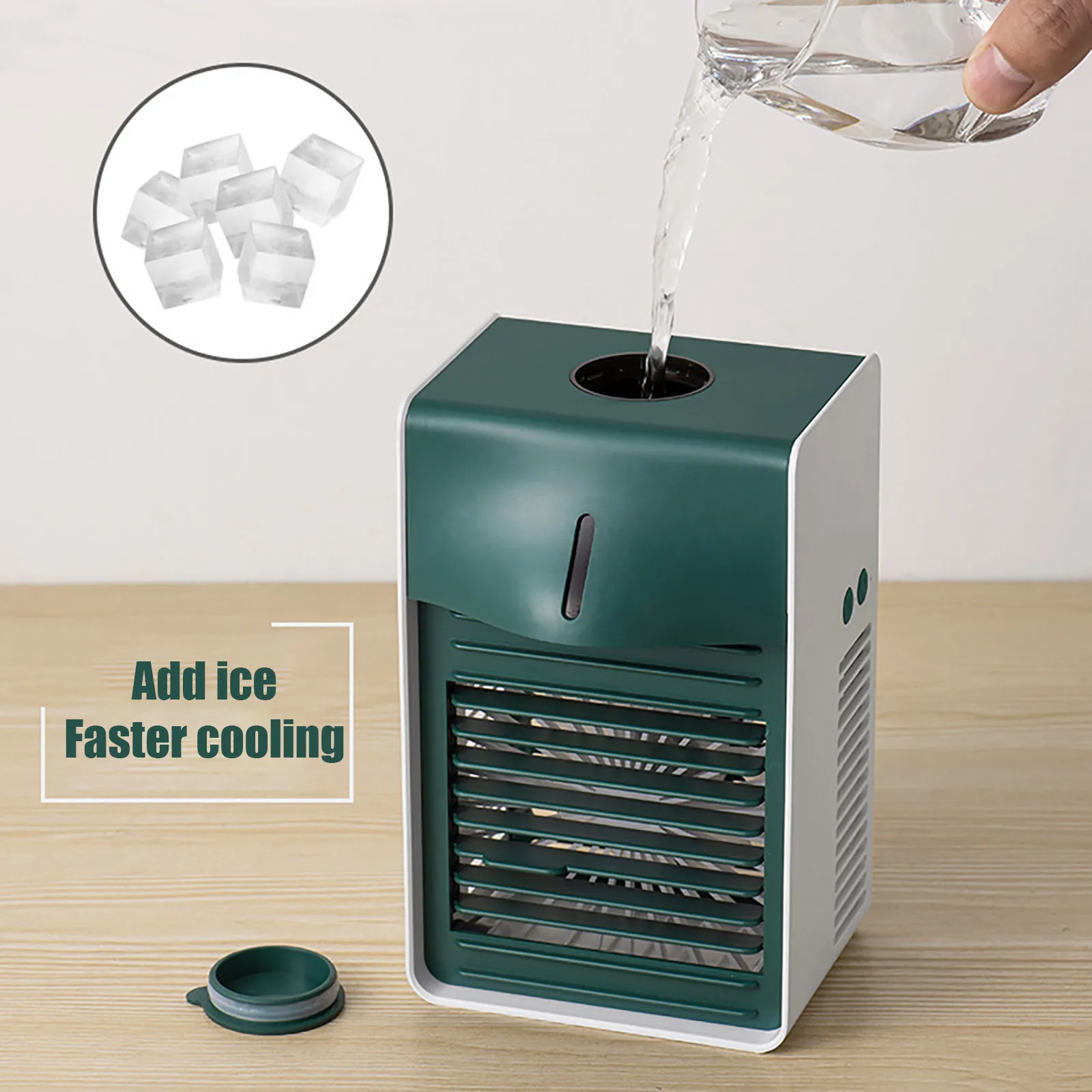 

Fan Mini Air Conditioning Fan Portable Cooling Fans Household Water Cooling Ventilador Portatil Negative Ion Air Cooler Desktop