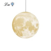 3d print moon pendant lights led parlor bedroom decoration hanging lamp e27 children room pendant lamps restaurant luminaire