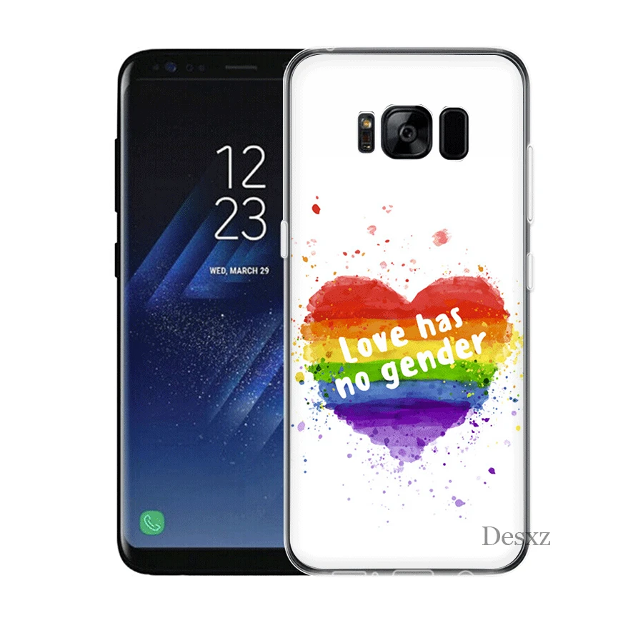 Мобильный чехол для телефона samsung A3 A5 A6 A7 A8 A9 A10 A20 A30 A40 A50 A60 жесткий ЛГБТ Радуга
