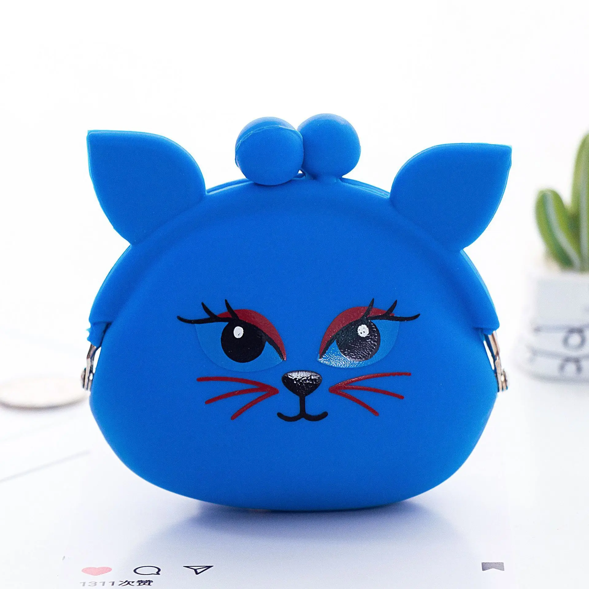 Детский силиконовый Желейный кошелек с милым мультяшным котом сумка для смены