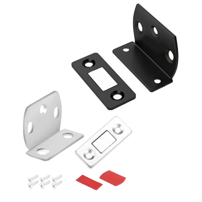 

L-shaped Magnetic Latch Punch-Free Invisible Magnetic Cabinet Catch Easy Install