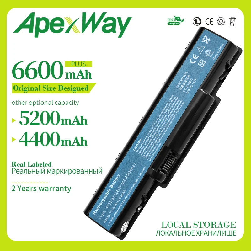 Apexway Новый аккумулятор для ноутбука Acer Packard Bell EasyNote AS09A31 AS09A41 AS09A51 AS09A61 AS09A71 AS09A73 09A75