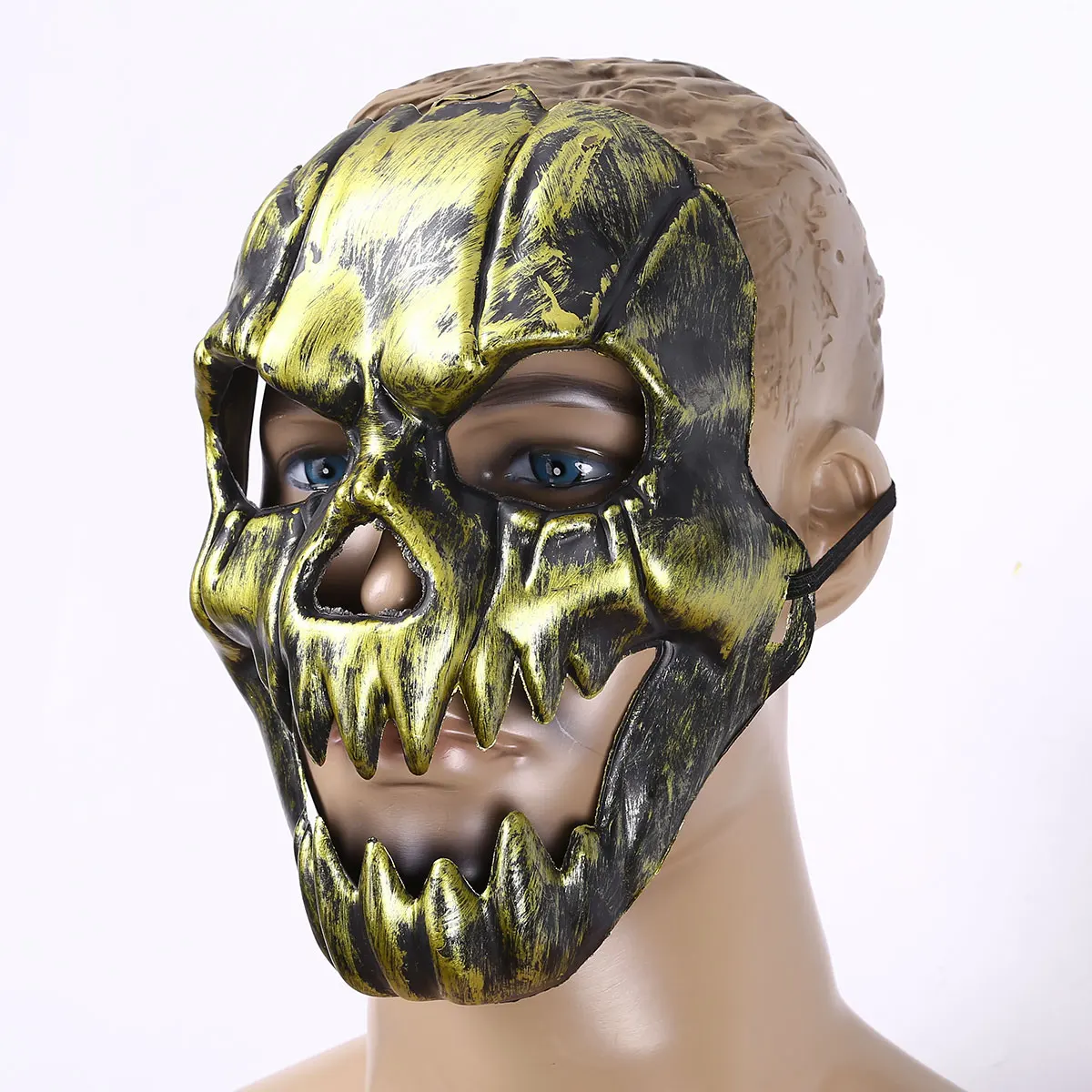 2 шт. маскарадные маски для Хэллоуина легкая пластиковая крышка лица страшный