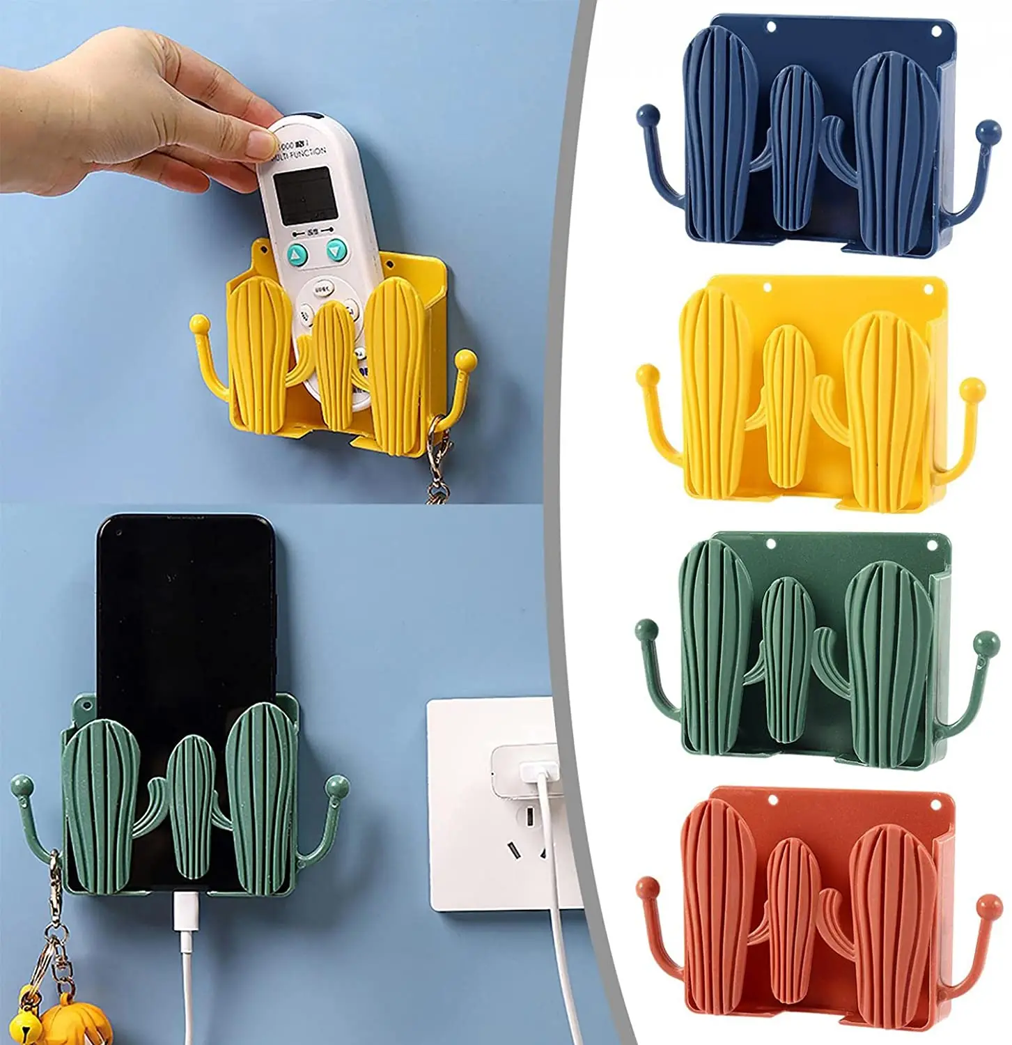 Настенная Подставка для хранения в виде кактуса с дистанционным управлением |