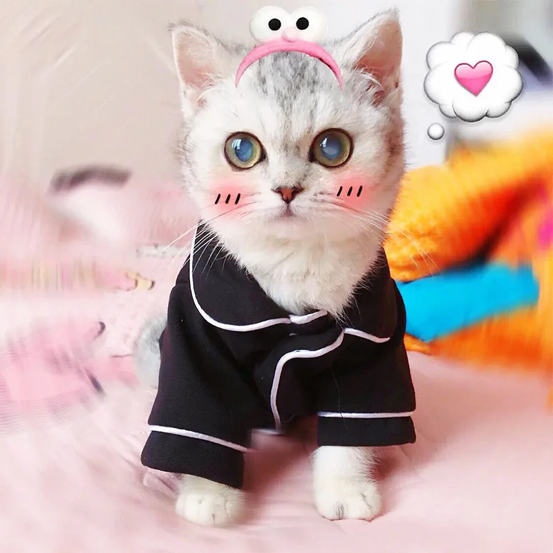 Теплая одежда для кошки, пижамы, зимняя куртка для щенка и котенка для маленьких собак и кошек, одежда для домашних животных