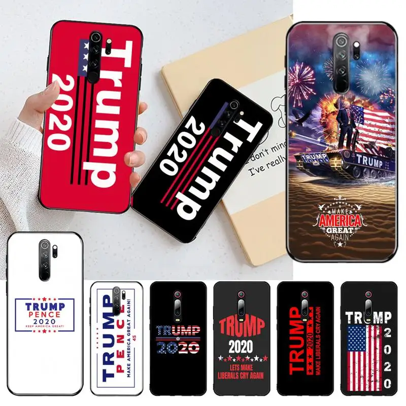 

CUTEWANAN Donald Trump Election 2020 Bling Cute Phone Case for Redmi Note 9 8 8T 8A 7 6 6A Go Pro Max Redmi 9 K20