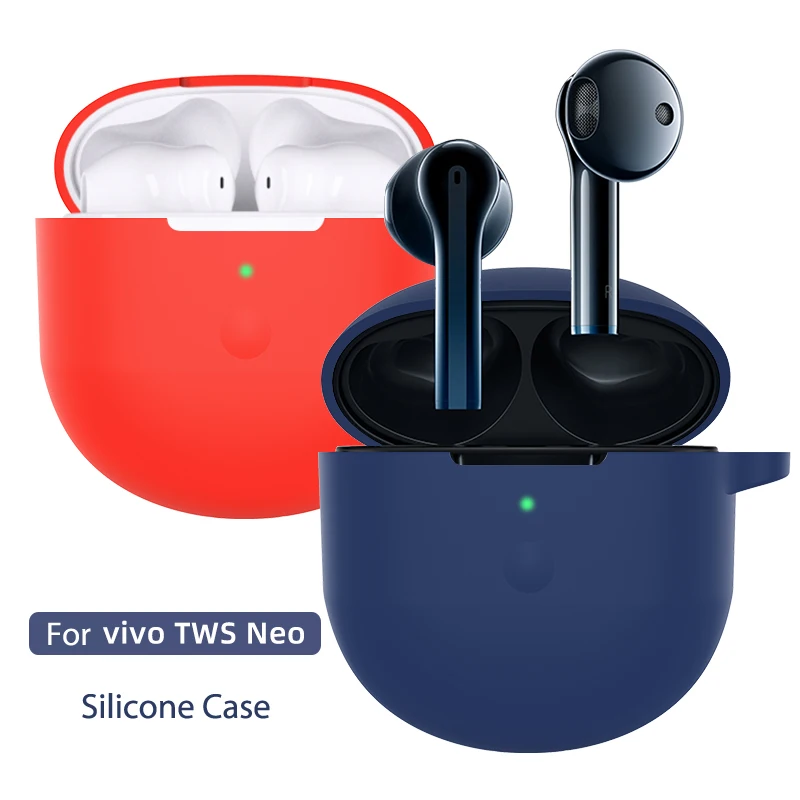 

For VIVO TWS Neo Cases Earphone Cases With Hook Cover Wireless Bluetooth Charging Box Shockproof Protective Case For VIVO TWS