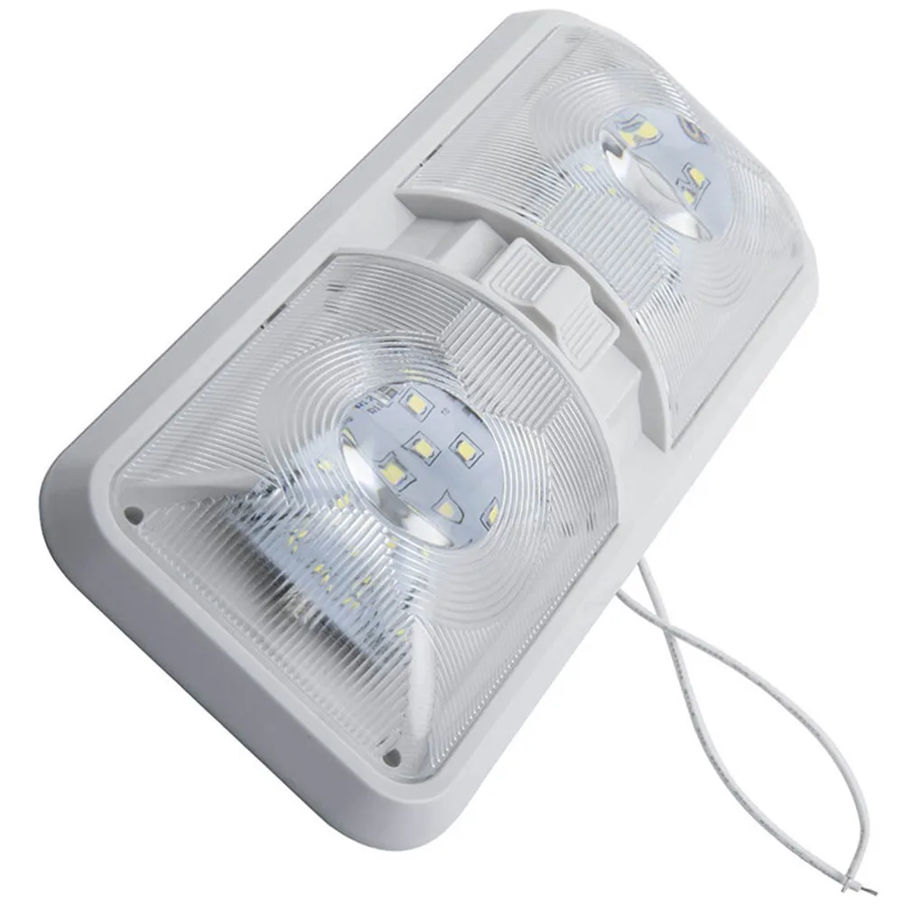 

12V Double-sided 48LED RV Camper Boat Ceiling Light Reading Light Adjustable 48LED Single Switch Car Light