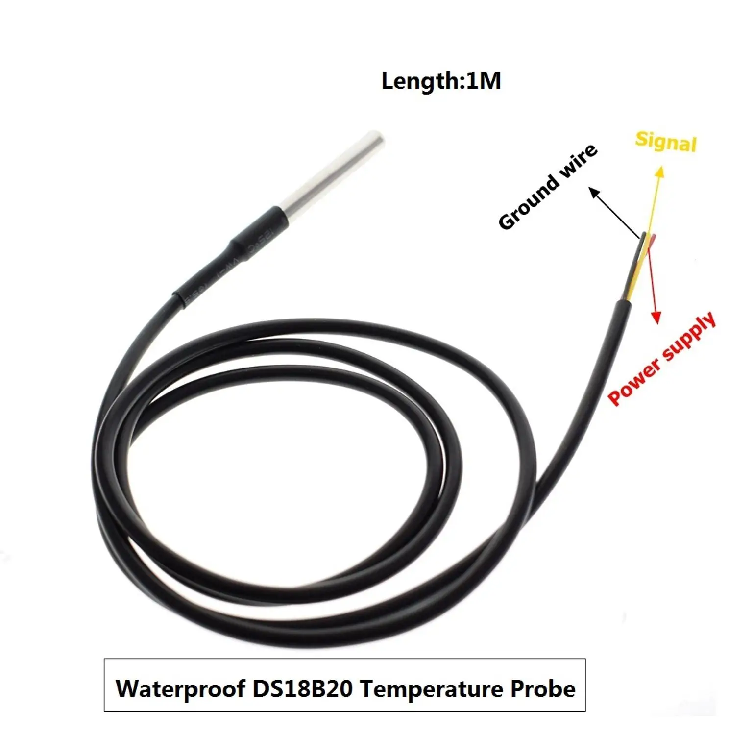 DS18B20 Водонепроницаемый датчик температуры из нержавеющей стали посылка для Arduino