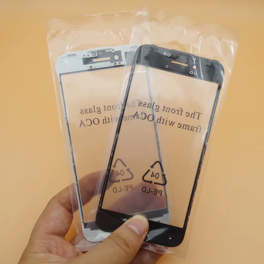 Переднее внешнее стекло с рамкой + OCA для iphone 7 холодный пресс 3 в 1 рамка lcd запасная