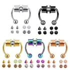 Кольцо для носа с клипсой из нержавеющей стали 316L, кольцо для носа, кольцо для имитации пирсинга в носу, магнитное кольцо для носа, искусственные кольца для носа