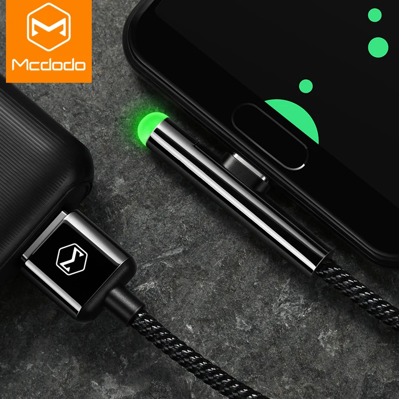 MCDODO светодиодный кабель для быстрой зарядки USB C type C кабель для зарядки USB-C для samsung S10 S9 Xiaomi Mi 9 huawei mate 20 Pro P20