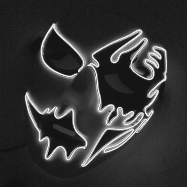 8 LED Light Mask Up Funny Masks from The Purge Election Year Great for Festival Cosplay Halloween Costume New Year Cosplay - Цвет: 8
