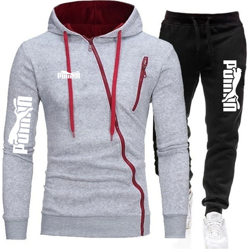 

2020 mnner Set Zipper Hoodies + Hosen Sets Mnnliche Trainingsanzug Mnner Lssige Mode Schlank Fit Sportswear Mnnlichen Marke