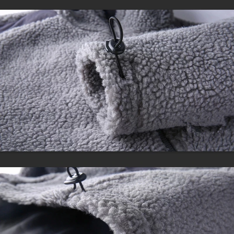 

Men's Winter Fleece Jacket Men Brand Outdoor Tourism Warm Hooded Coat Ski Hiking Comfortable Male Jackets