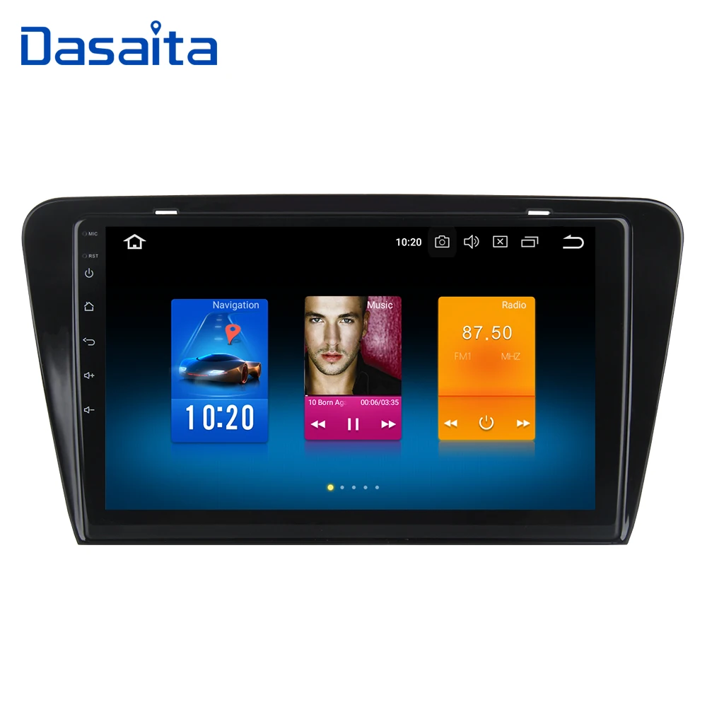 Android 9,0 Octo Core 1 Din gps 32G+ 4G ram мультимедийный плеер с 10," HD сенсорным экраном для Skoda Octavia