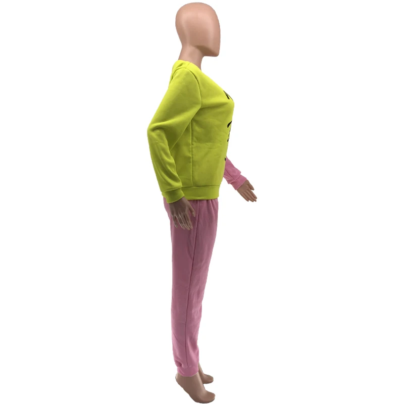 

Cool Girl BF Style Women Clothing Sets Loose Sweatshirts Long Sleeve Spring Top+Trousers Lounge Wear Two Piece Set Women