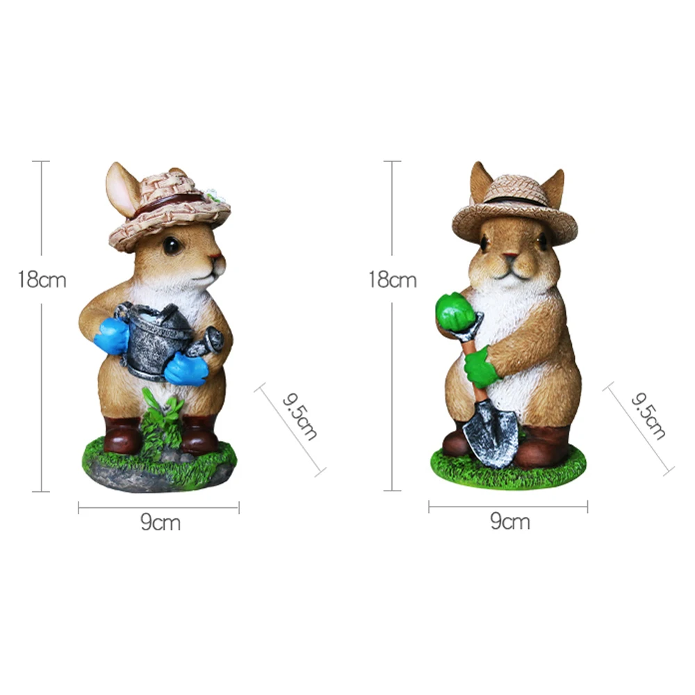

Garden Ornaments Decorations Rabbit Statue Figurines For Garden Yard Sculpture Decor 1pair