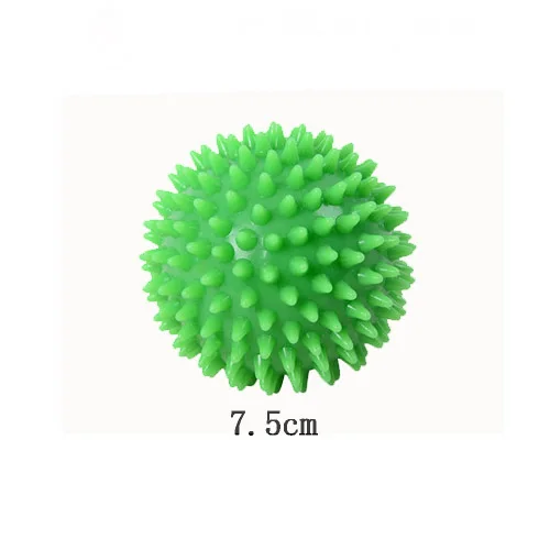 7.5cm Green Массажный Ежик колючий мяч антистрессовые игрушки шарики для детей Детские триггер точка Спорт Фитнес сенсорные игрушки для детей с синдромом аутизма 7,5-9 см - Цвет: 7.5cm Green