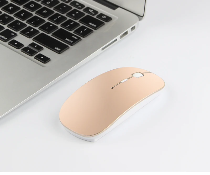 gold Бесшумная беспроводная Bluetooth мышь для ноутбука lenovo Miix510 Miix520 Miix320/300/310/325/Miix4/5/Pro/Yoga Book Ideapad - Color: gold
