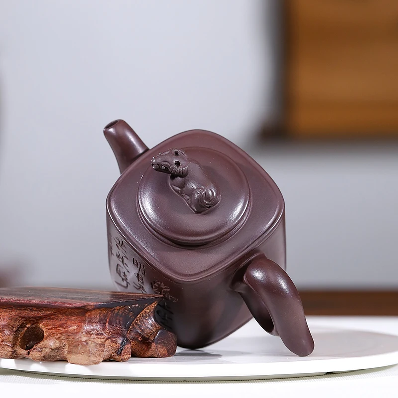 

Yixing undressed ore recommended all hand purple sand collection square old mud (cow) 200 ml