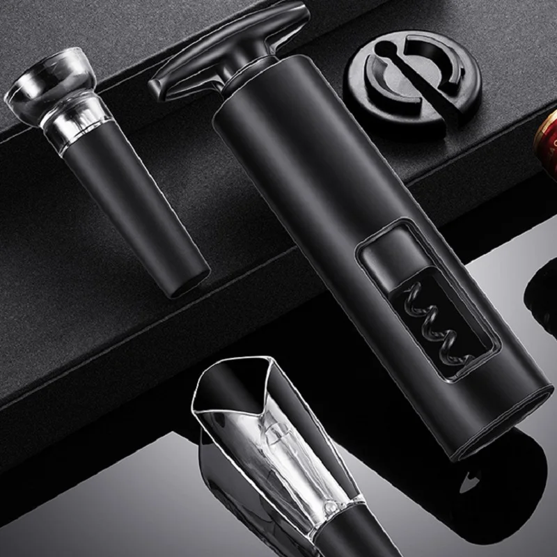 

wine corkscrew set штопор штопор для вина Automatic Wine Bottle Opener Corkscrew Electric Cutter Box Set With Battery For Kit
