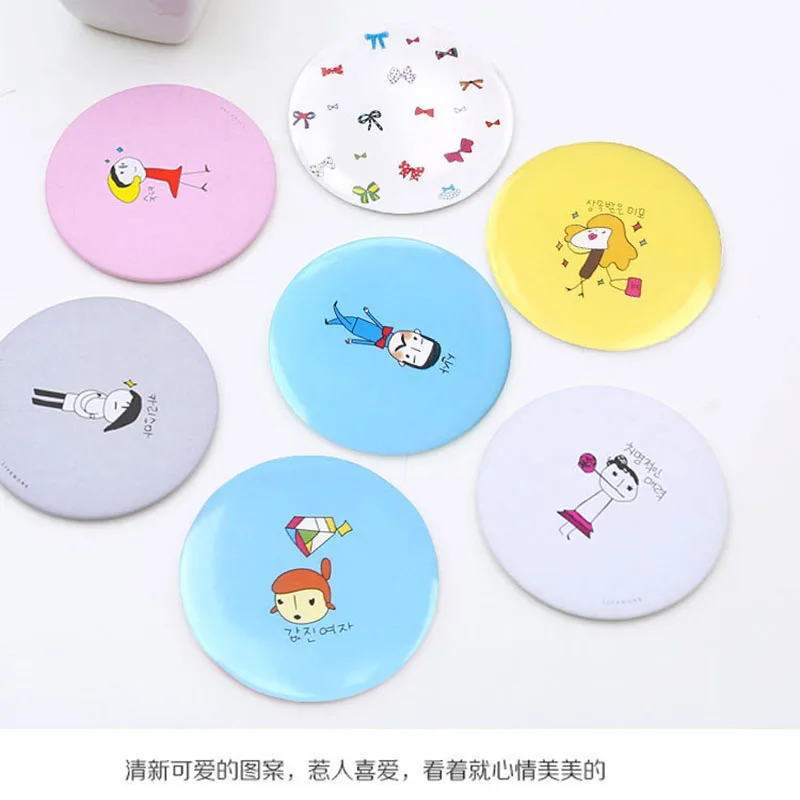 Креативное зеркало для макияжа с ретро рисунком ручные зеркала портативное