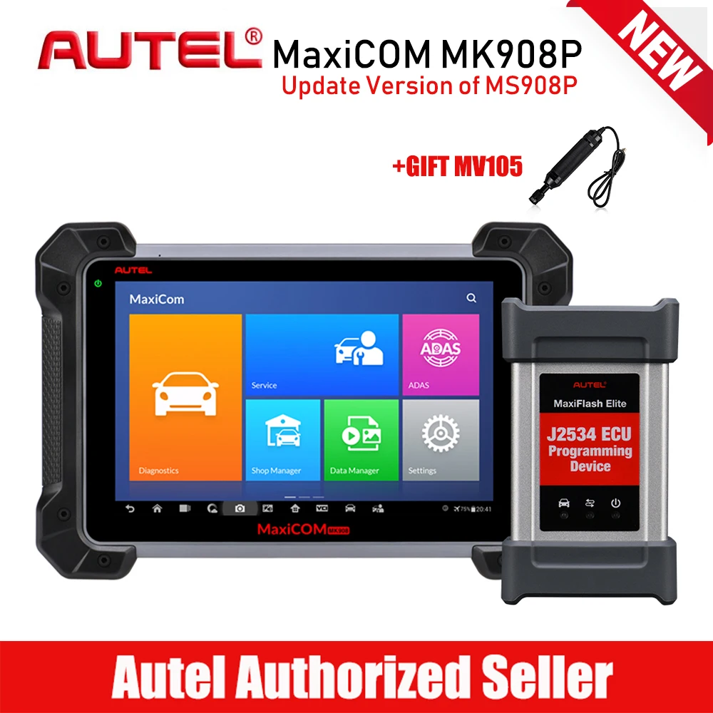 Autel MaxiCOM MK908P диагностический инструмент obd2 сканер автомобильный J2534 ECU кодирование Программирование код считыватель MS908P Maxisys Pro