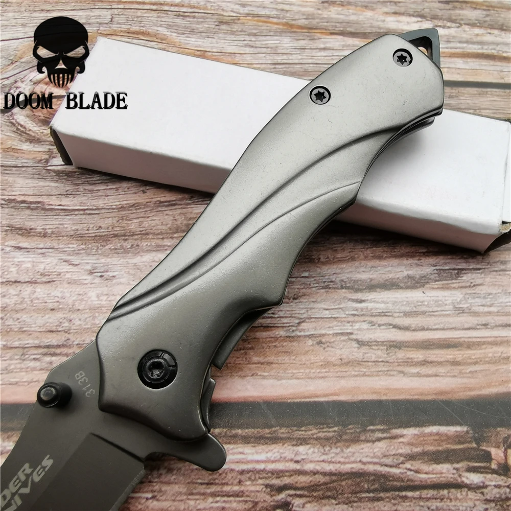 

160mm 5CR15MOV Blade Knives Hunting Folding Knife Stainless Steel Pocket Knife Blade Survival Tactical Silver Outdoor Camping