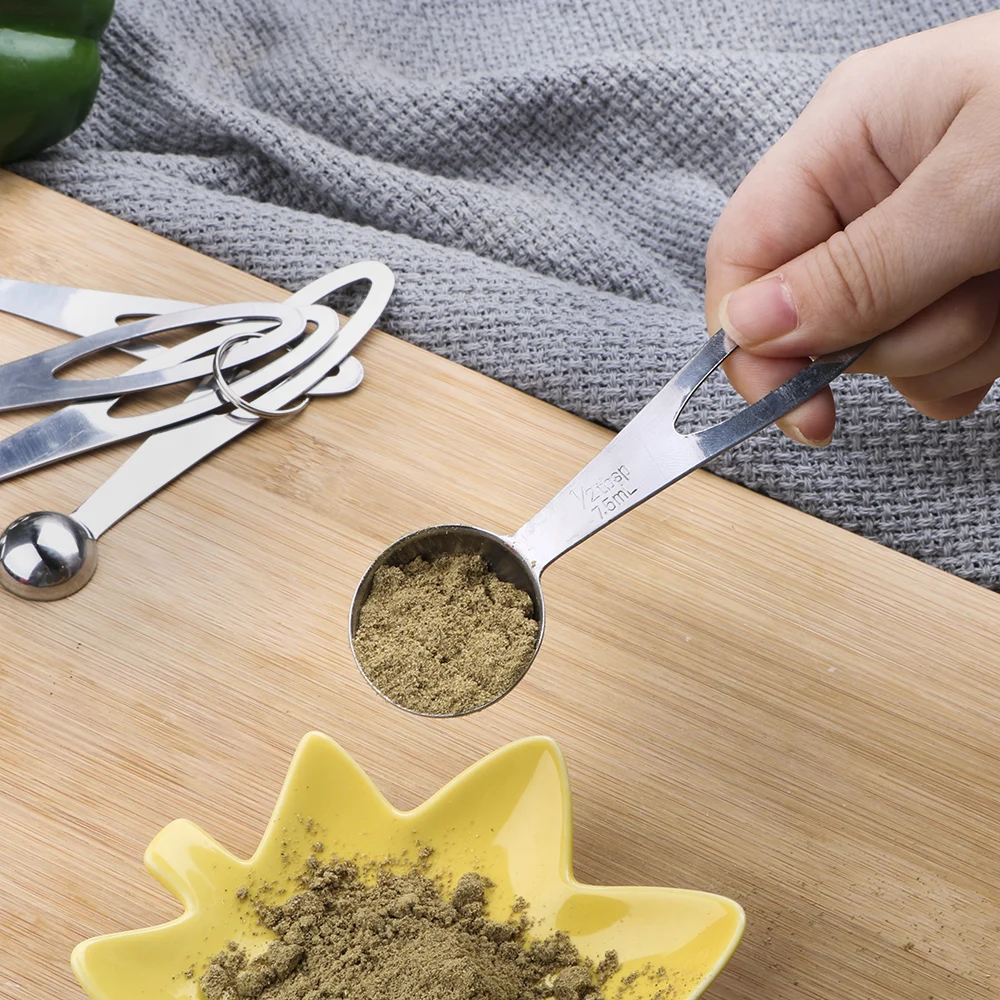 

5Pcs/Set Measuring Spoon with Scale for Flour Food Coffee Baking Measuring Tools Kitchen Accessories