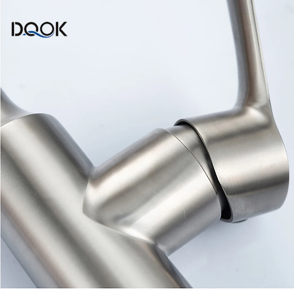 Смеситель для кухни из матового никеля выдвижной кран на раковину с одним