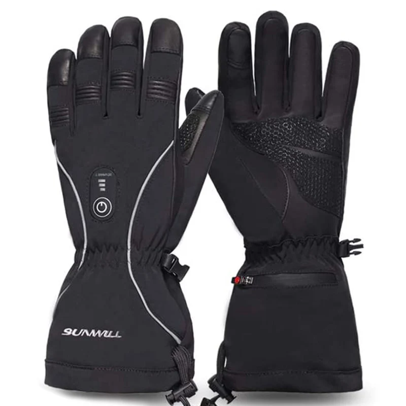 Перчатки с электроподогревом и аккумулятором велосипедные перчатки зимние теплые подогревом для