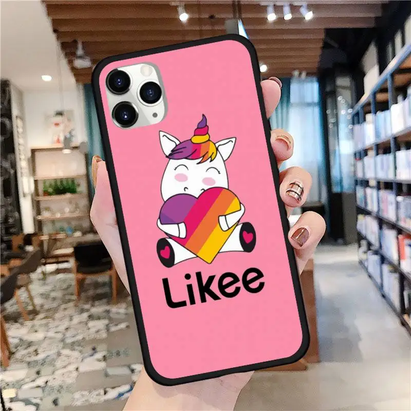 

Likee Funny cat bear love heart Phone Case for iPhone 11 12 mini pro XS MAX 8 7 Plus X XS XR