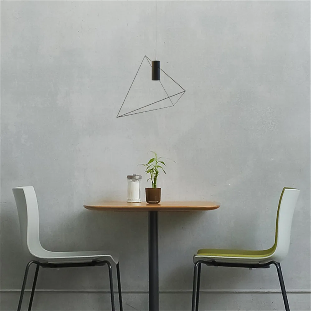 

Nordic Individual Design Industrial Pendant Lights Art Line Cafe Bar Restaurant Suspension Led Luminaire Loft Decor Hang Lamp