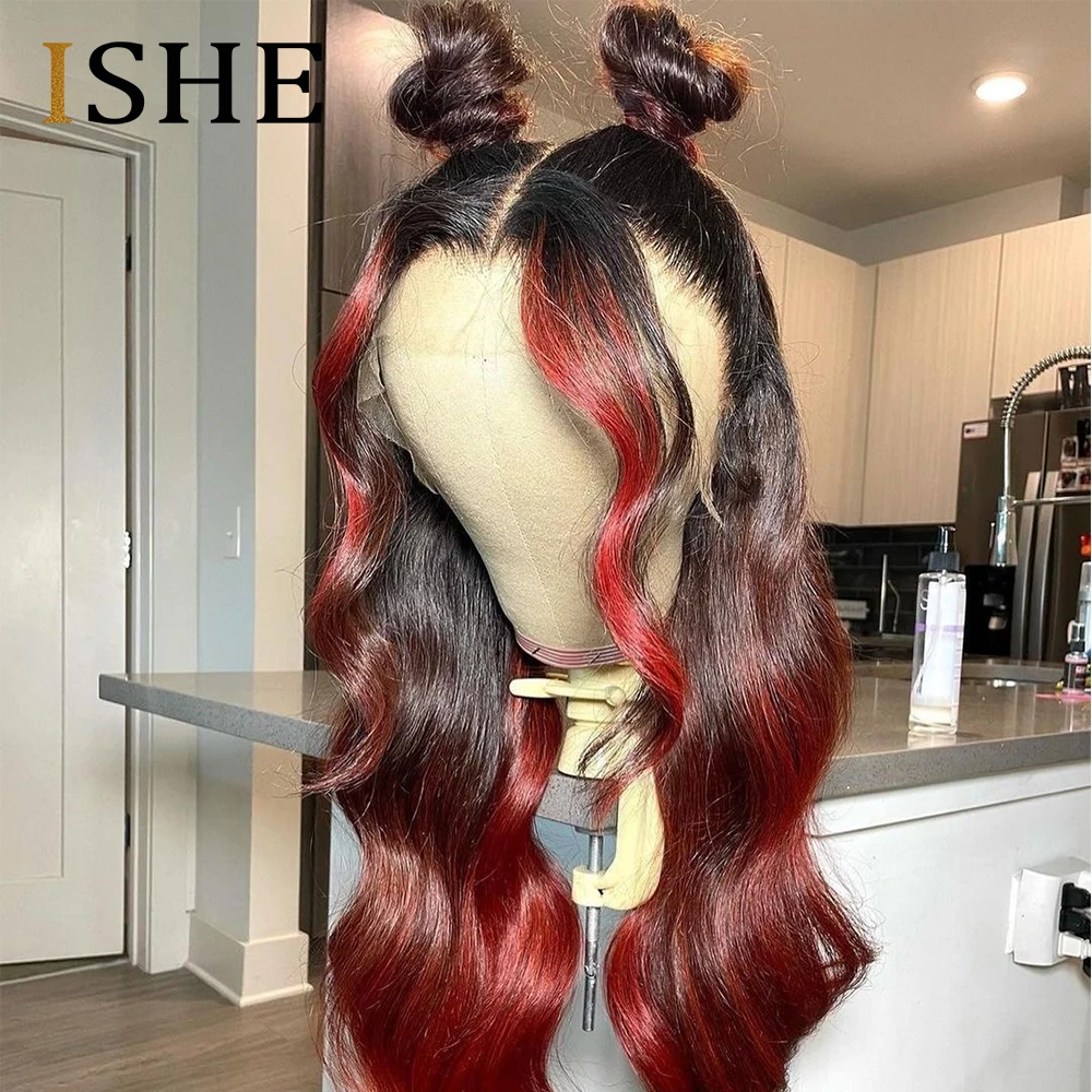 

Женский парик с эффектом омбре 4 х4, бразильские волнистые передние парики из человеческих волос с застежкой на сетке, с предварительным выщ...