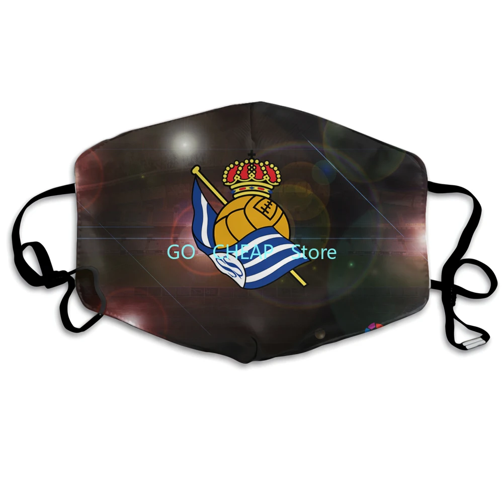 

Real Sociedad Football Club Mask Reusable Dust Mask with PM2.5 Filters Breathable Safety Dust Face Mask Customized Real Sociedad