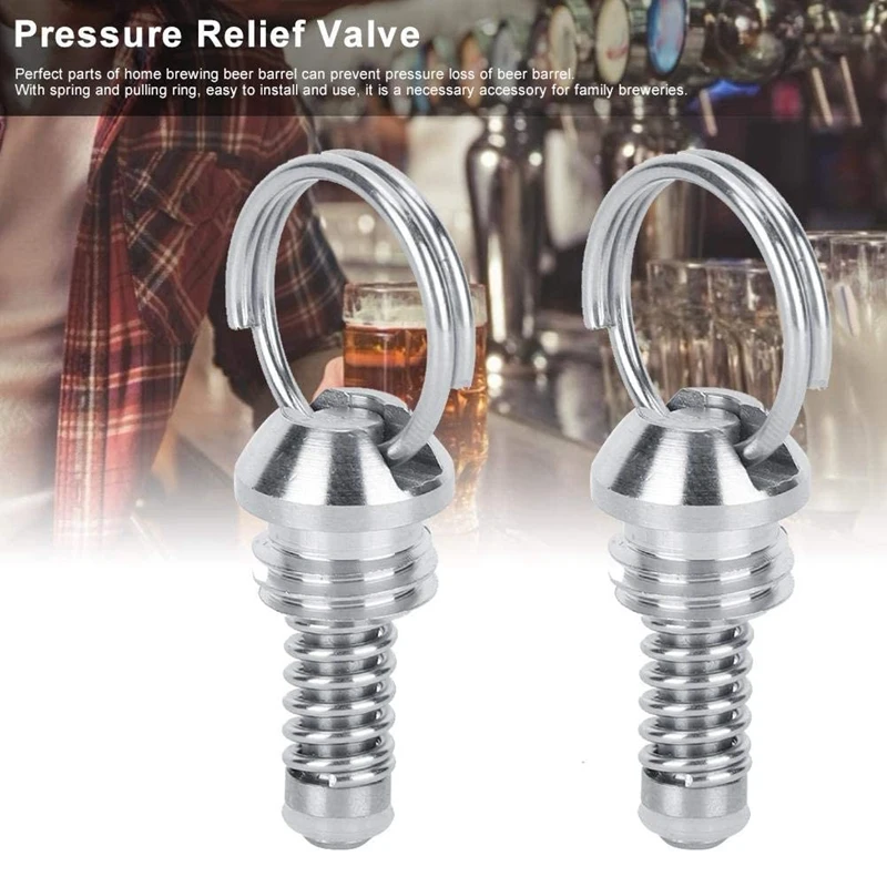 Клапан для сброса давления в пивной бочке 2 шт. клапан из нержавеющей стали
