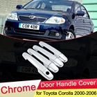 Хромированная Крышка для дверной ручки Toyota Corolla 2000 2001 2002 2003 2004 2005 E120 E130, аксессуары для тюнинга автомобилей