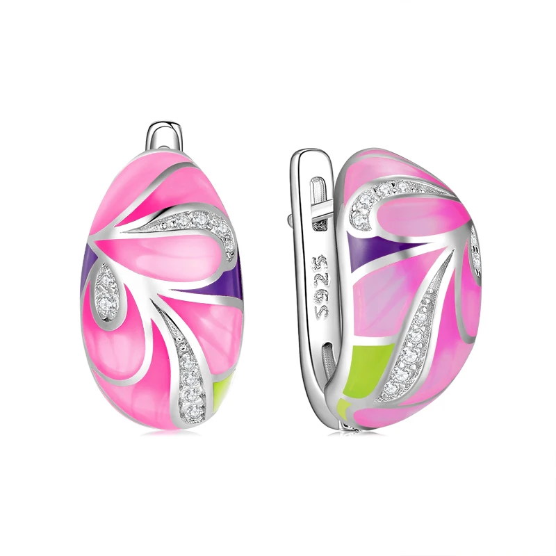 Новые стильные серьги из стерлингового серебра 925 пробы с цветком женские