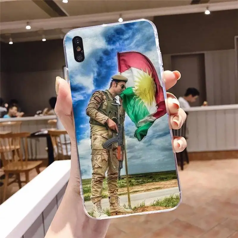 

Kurdistan Flag Soft Cover Phone Case Transparent Case For Iphone 6 6s 7 8 Plus XR X XS XSmax 11 12 Pro Mini Max