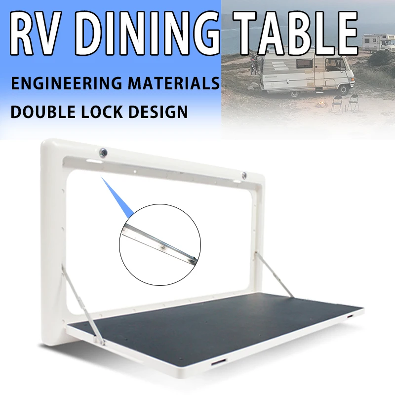 

TYTXRV Caravan Camper accessories External folding dining table With lock Anti-aging material Camping car tools 800 x 450mm