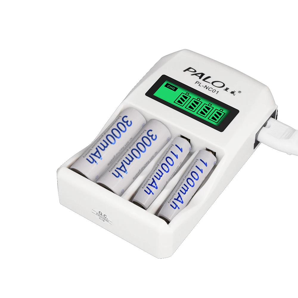 8 шт. aa 1 2 v 3000mah аккумуляторная батарея AA с ЖК зарядным устройством для ni MH cd aaa