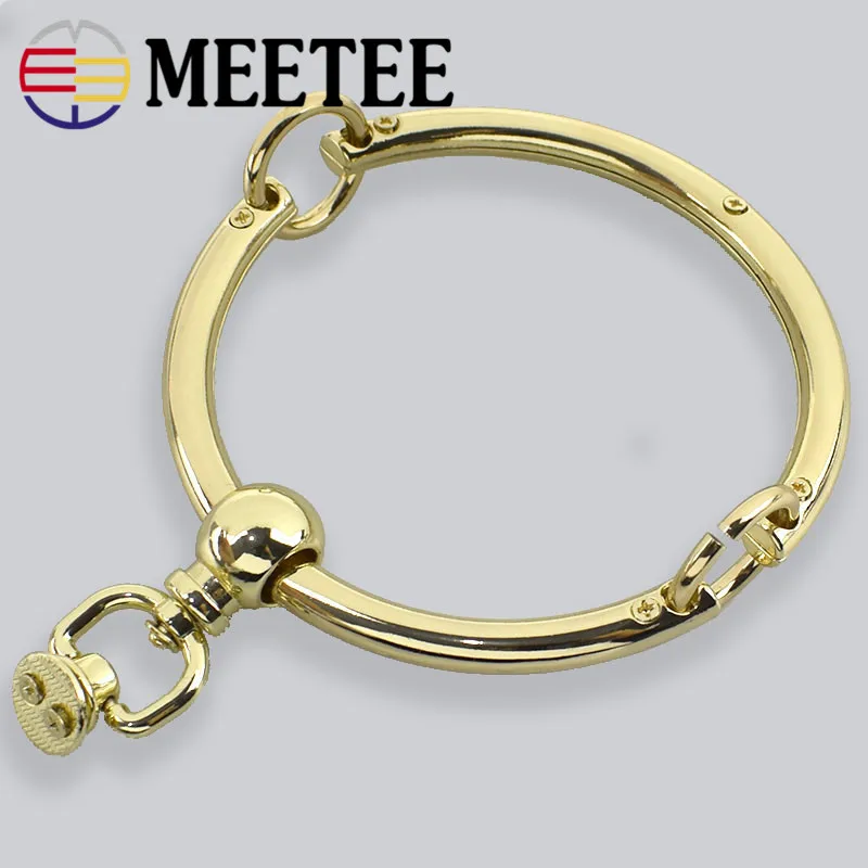 Металлические ручки Meetee 95 мм с круглой рамой сцепление дугой сумочка на плечо