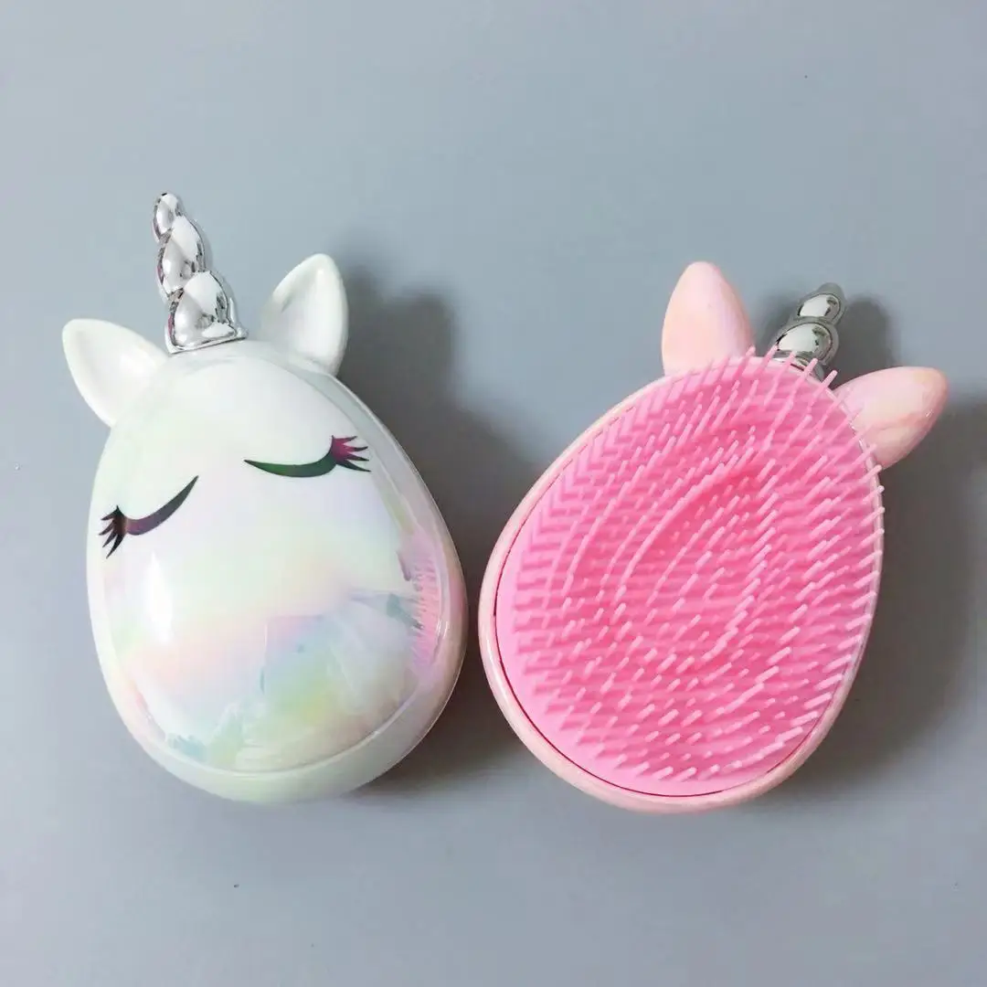 

Unicorn Massage Comb Cute Cartoon Hair Brush Anti-static Care Styling Tools For Girls Gift hair brush barber accessories