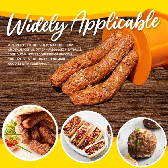 One Press Cevapcici Maker Kitchen Hot Dog Burger Meat Food Pasta Presser Sausage Making Machine Handmade Gadget Tools | Дом и сад